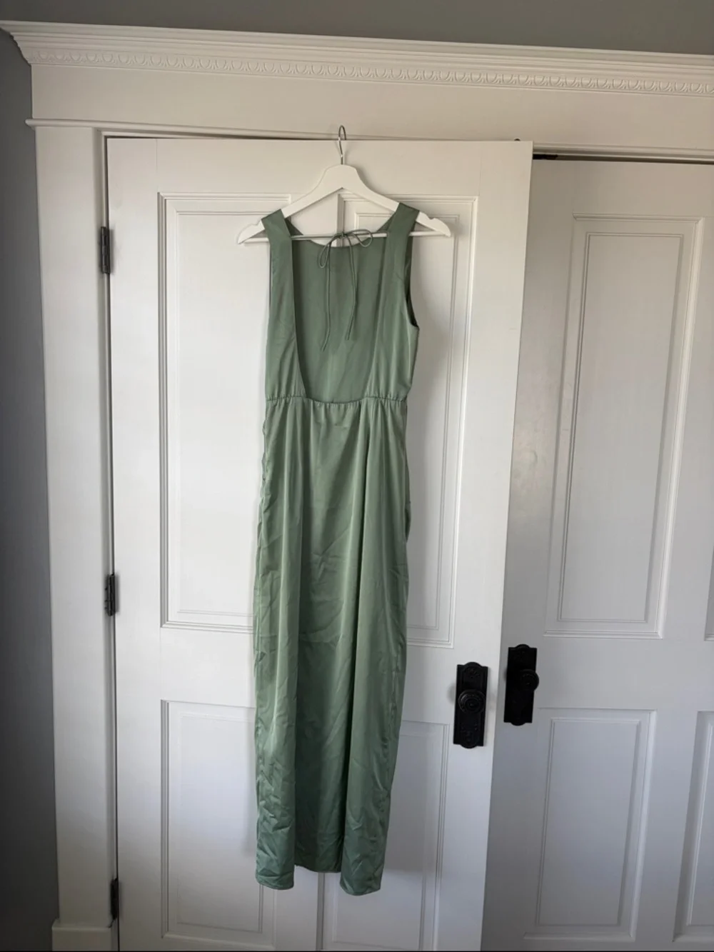 Abercrombie & Fitch Sage Green Twist-Front Maxi Dress - Picture 6 of 7